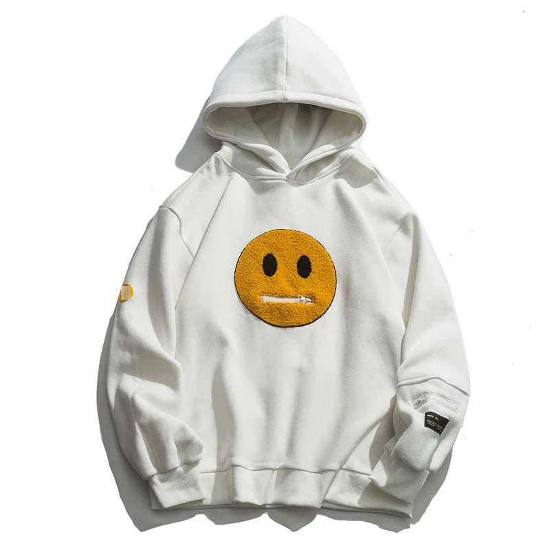 Patchwork-Taschen-Smile Face Hoodies