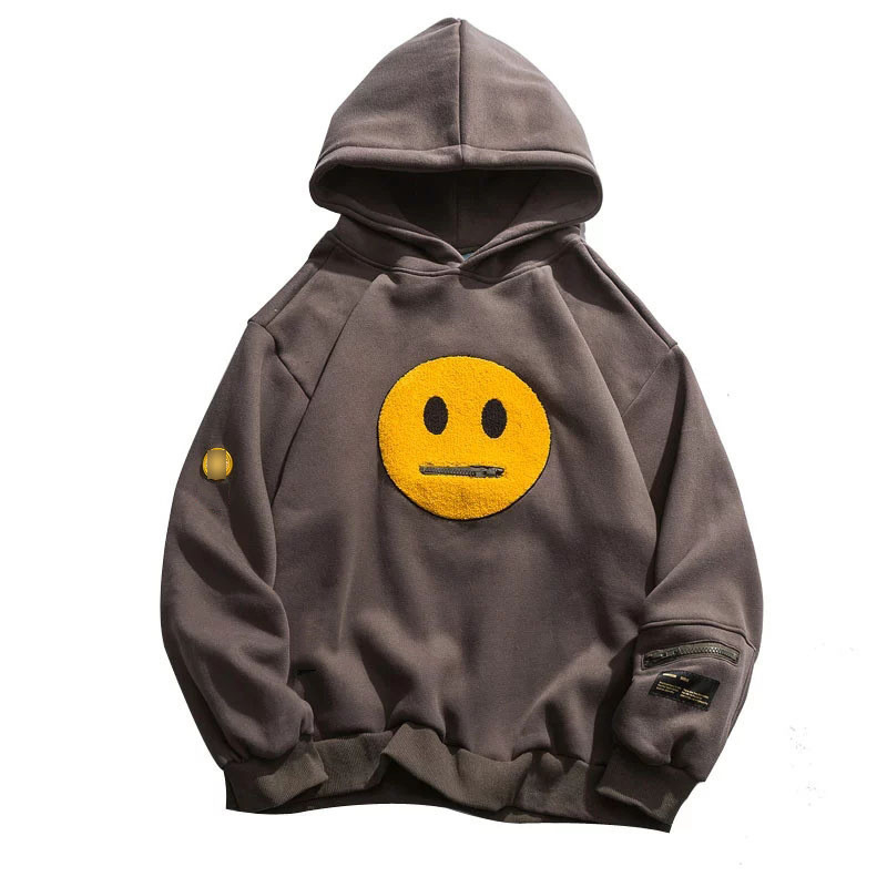 Patchwork-Taschen-Smile Face Hoodies